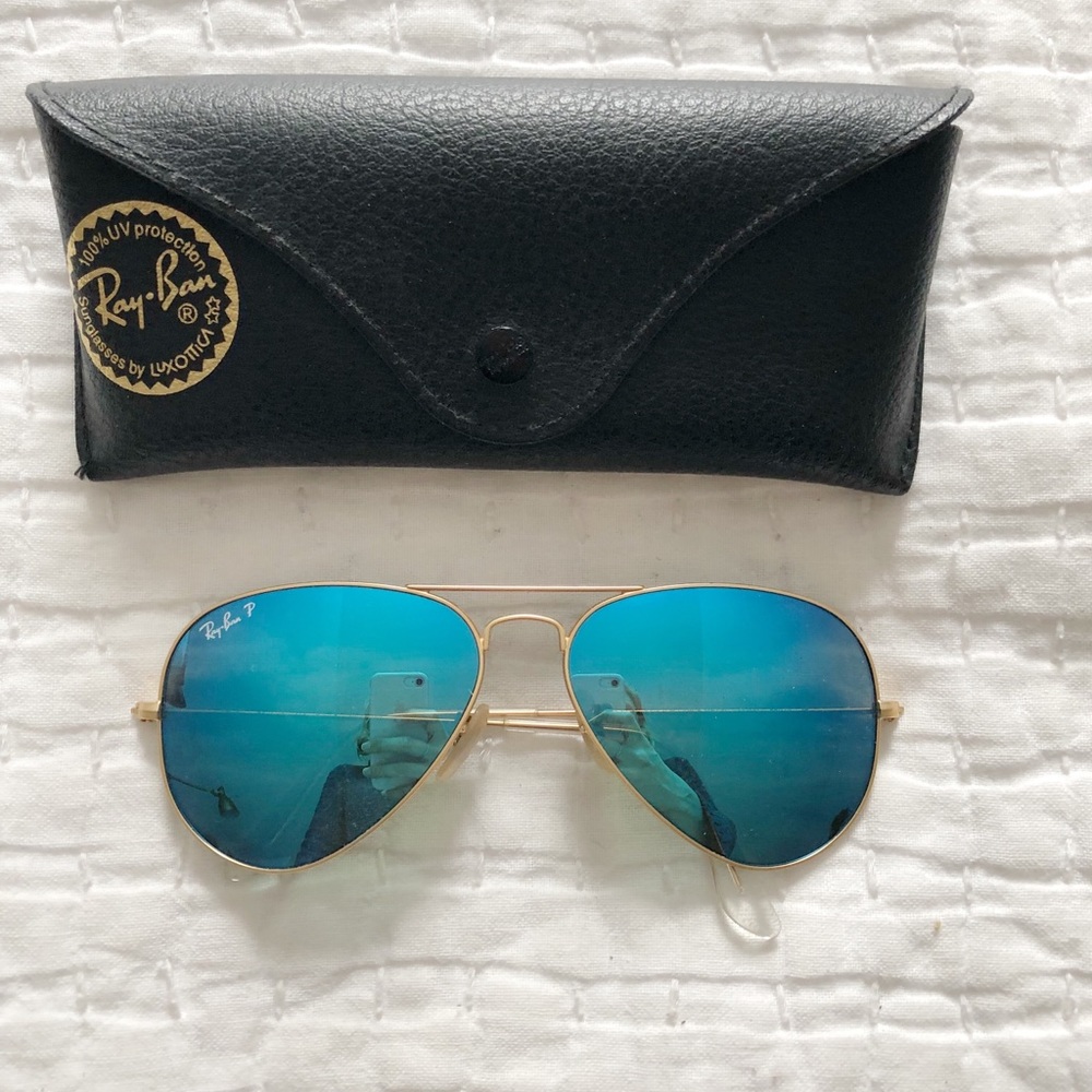 Rayban Blue Aviator Sunglasses